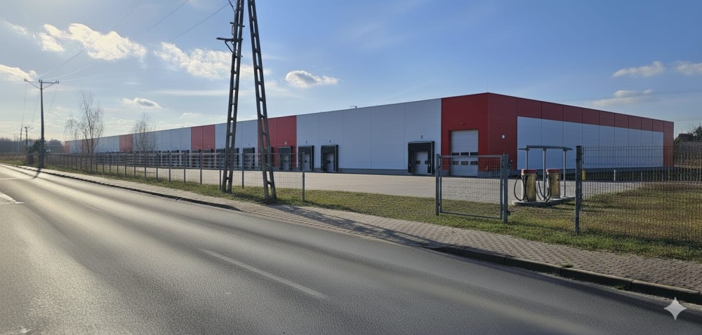 Widok wzdłuż granicy działki